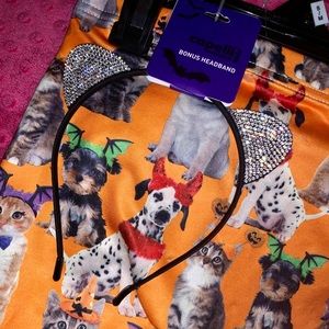 NWT Girls Halloween Leggings with MathingHeadband